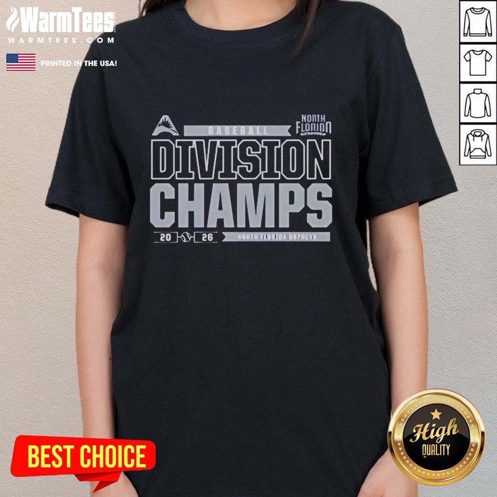 Hot North Florida Ospreys NCAA 2026 Asun Conference Baseball Regular Season Champions Locker Room T-Shirt - Image 3