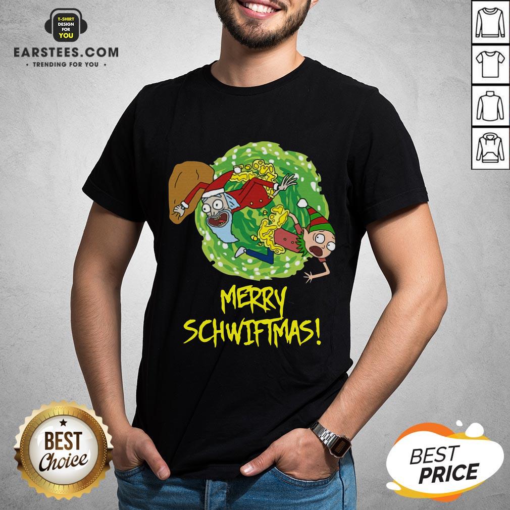 Funny Rick And Morty Merry Christmas Merry Swiftmas Shirt