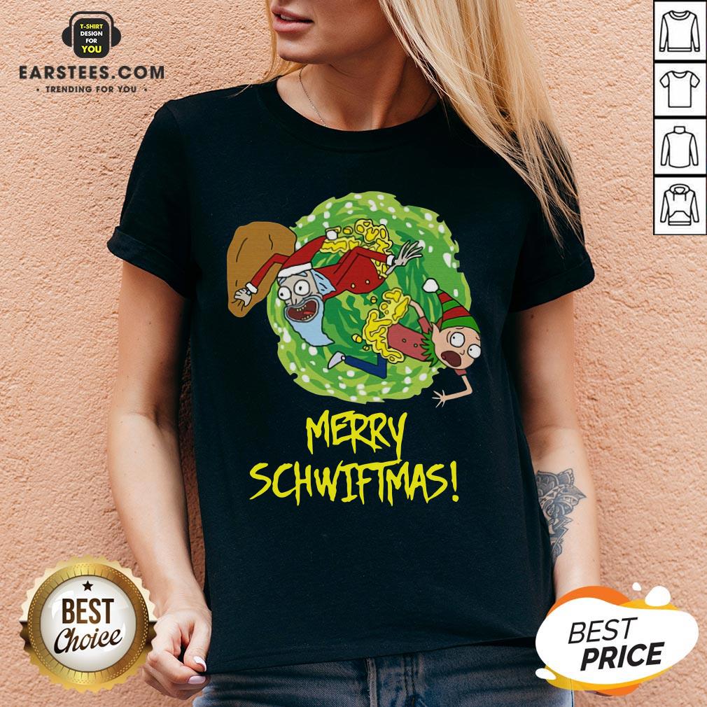 Funny Rick And Morty Merry Christmas Merry Swiftmas Shirt - Image 3