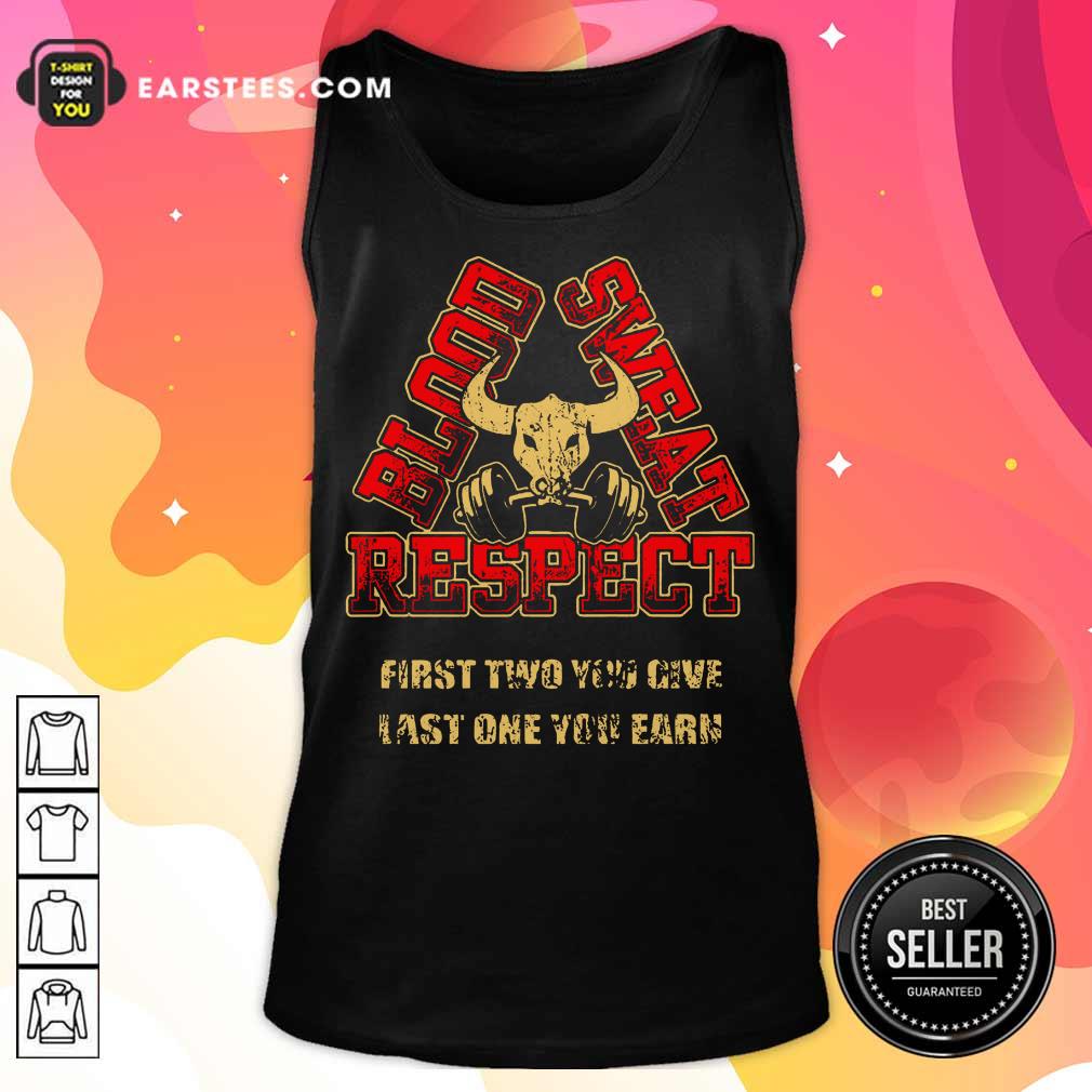 Nice Weightlifting Blood Sweat Respect Shirt - Image 2