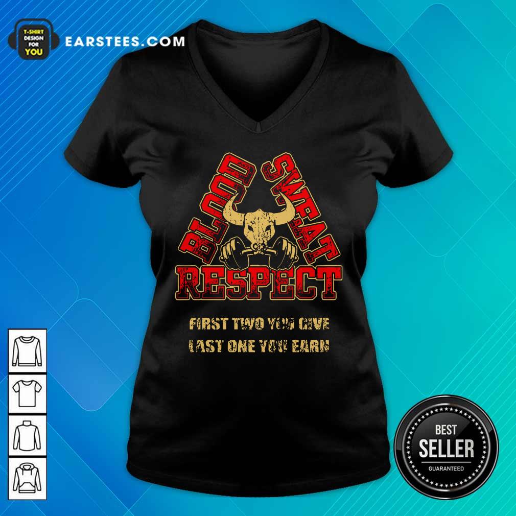 Nice Weightlifting Blood Sweat Respect Shirt - Image 5