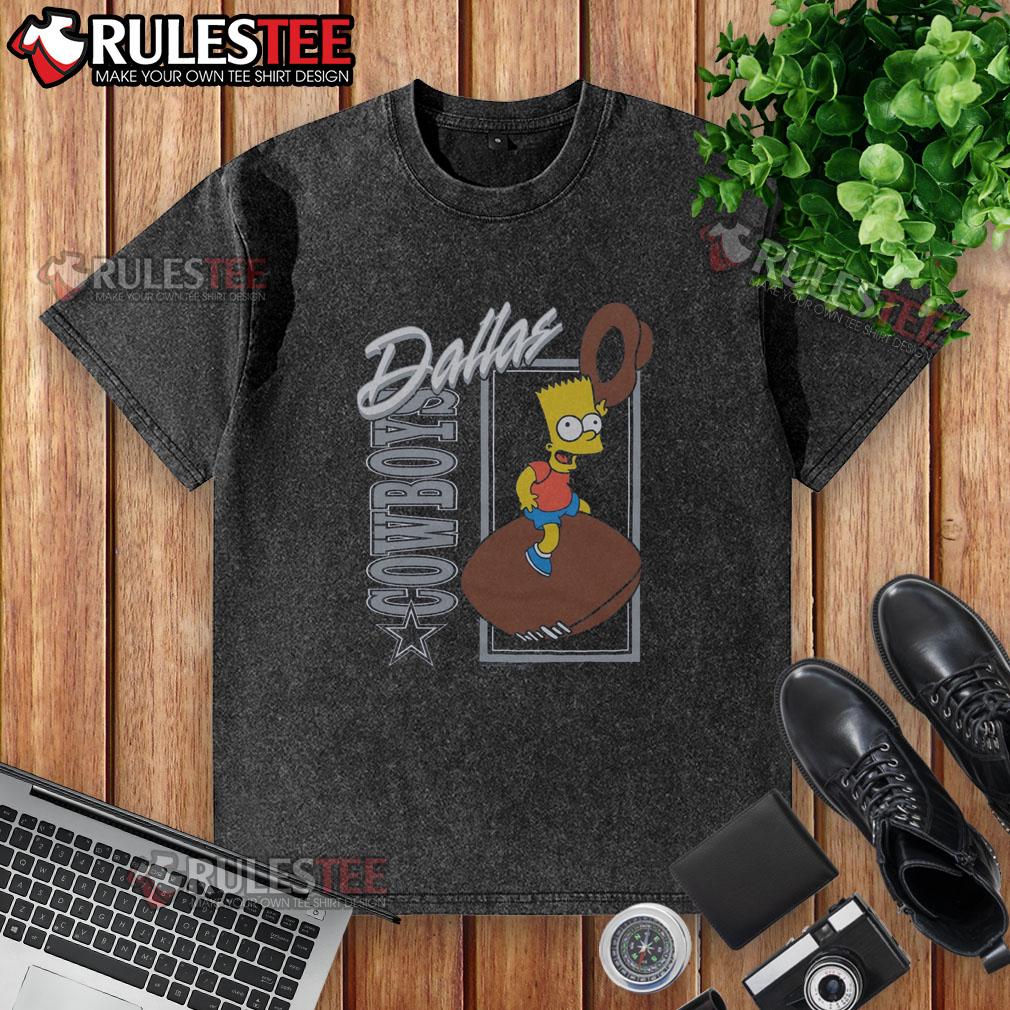 Awesome The Simpsons Bart X Dallas Cowboys T-Shirt - Image 6