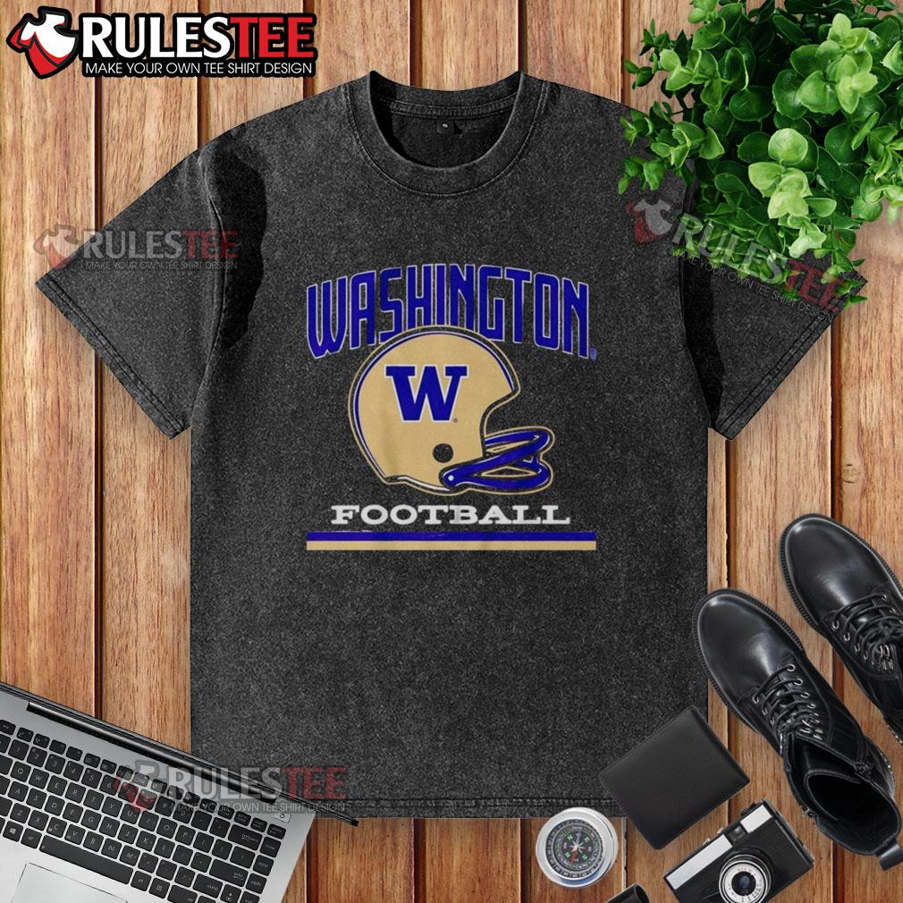 Awesome Washington Huskies Football Vintage Helmet T-Shirt - Image 6