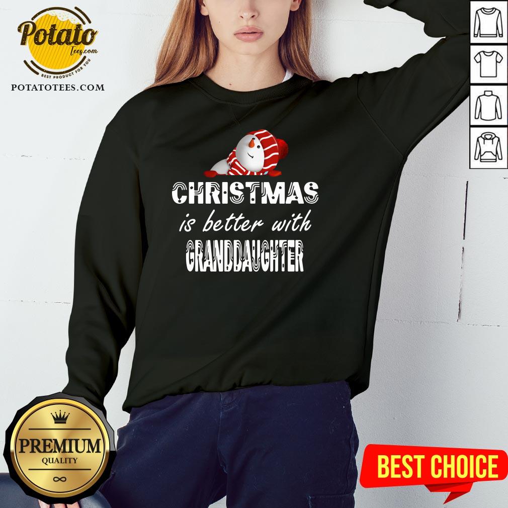Official Christmas Is Better Granddaughter Shirt - Image 4
