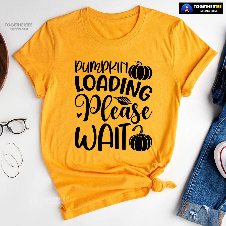 Pumpkin Loading Please Wait T-Shirt - Image 10