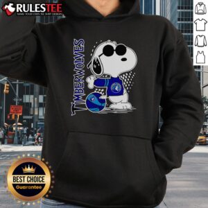 Alternative view of Awesome Peanuts Snoopy Minnesota Timberwolves Basketball 2025 T-Shirt