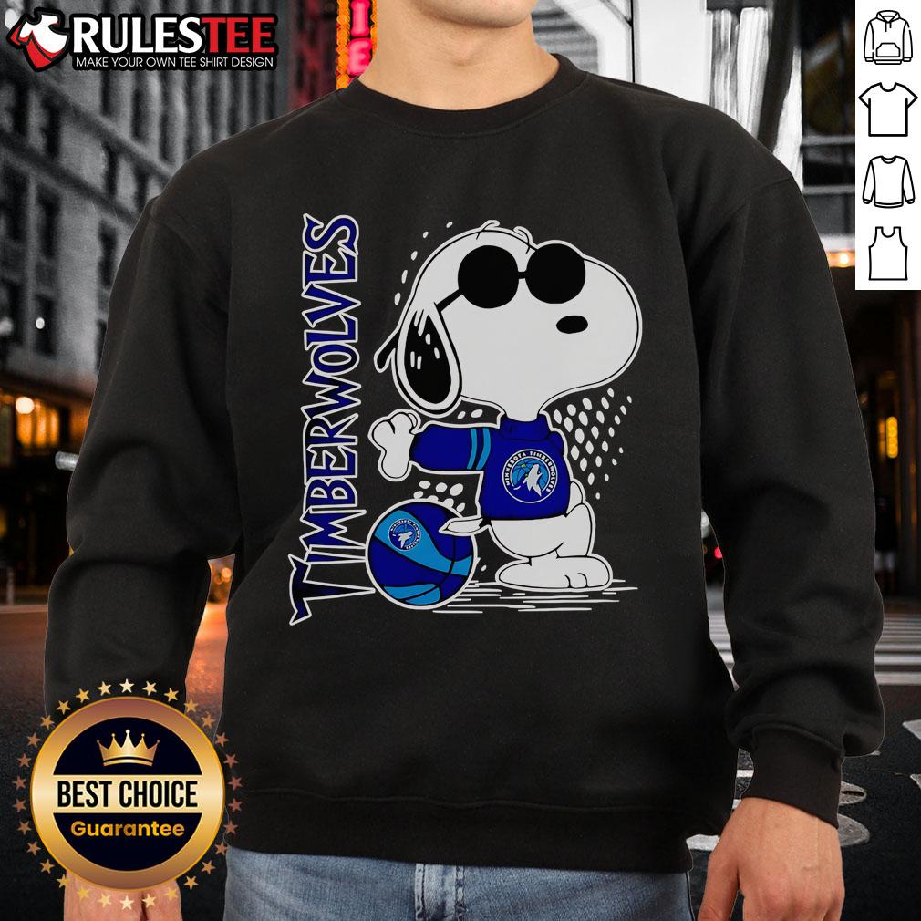 Awesome Peanuts Snoopy Minnesota Timberwolves Basketball 2025 T-Shirt - Image 5