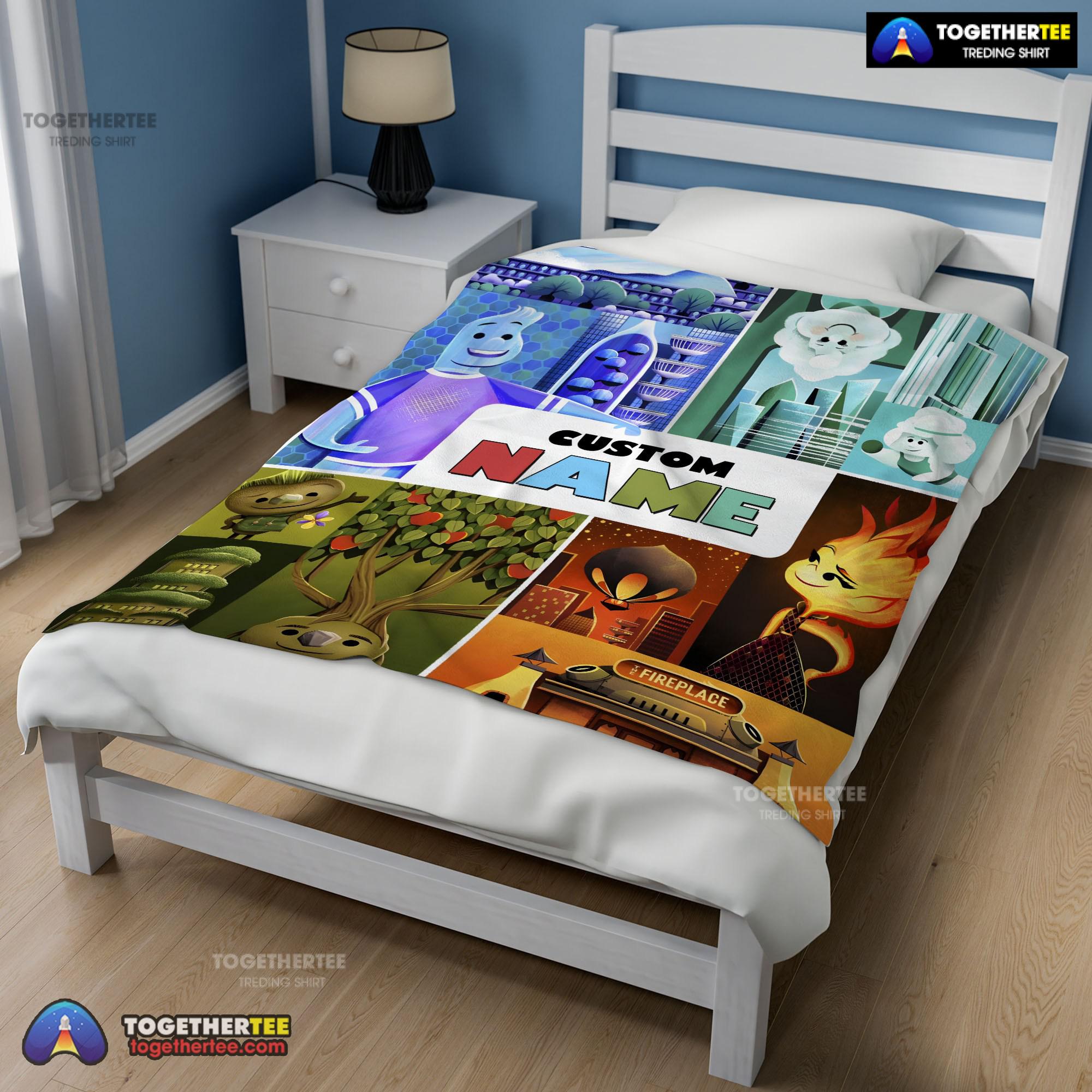 Official Disney Cartoon Elemental Ember Wade Lutz Clod Blanket Fleece Customized Blanket - Image 2