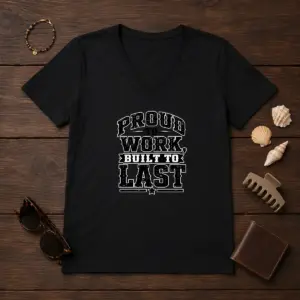Alternative view of Pretty Labour Day Proud Worker Silhouette Shirt