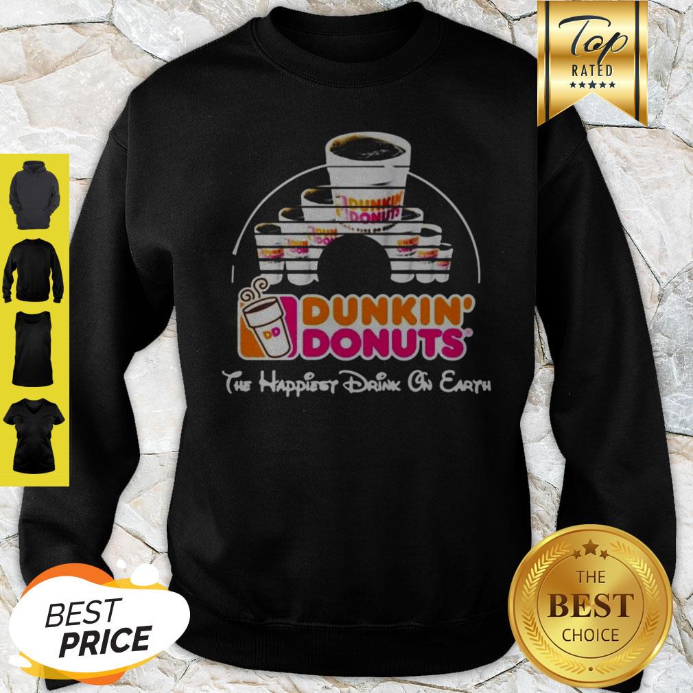 Walt Disney Dunkin’ Donuts The Happiest Drink On Earth Shirt - Image 4