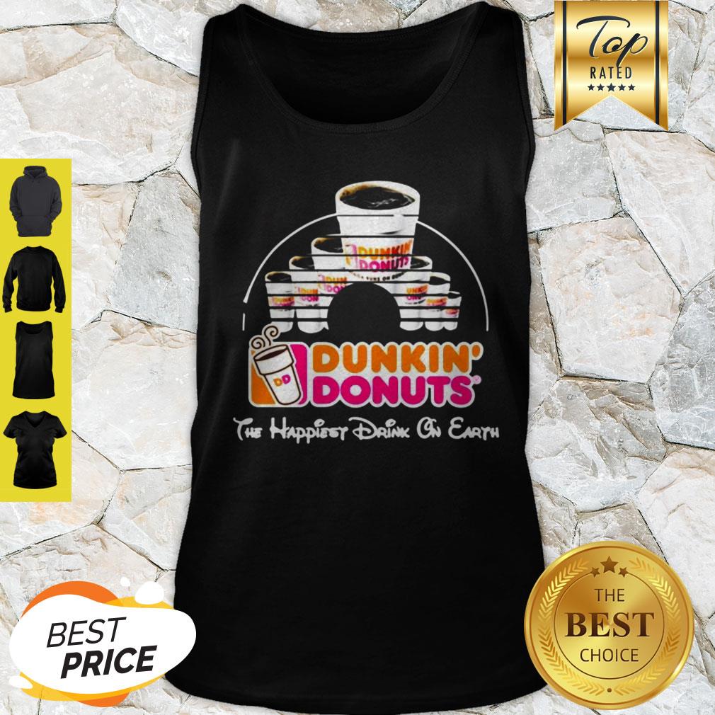 Walt Disney Dunkin’ Donuts The Happiest Drink On Earth Shirt - Image 3