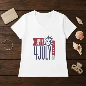 Alternative view of Awesome Happy 4 July Statue Of Liberty United State Shirt