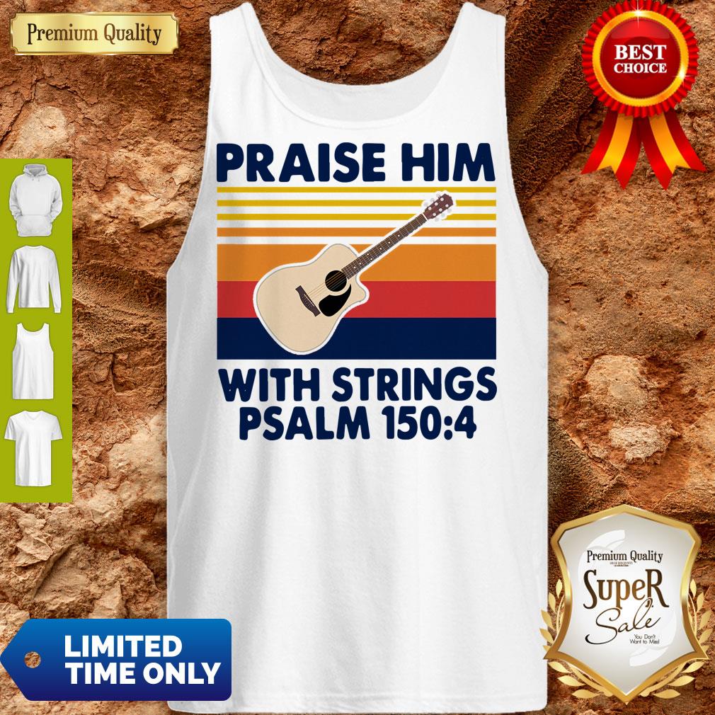 Guitar Praise Him With Strings Psalm 1504 Vintage Shirt - Image 3