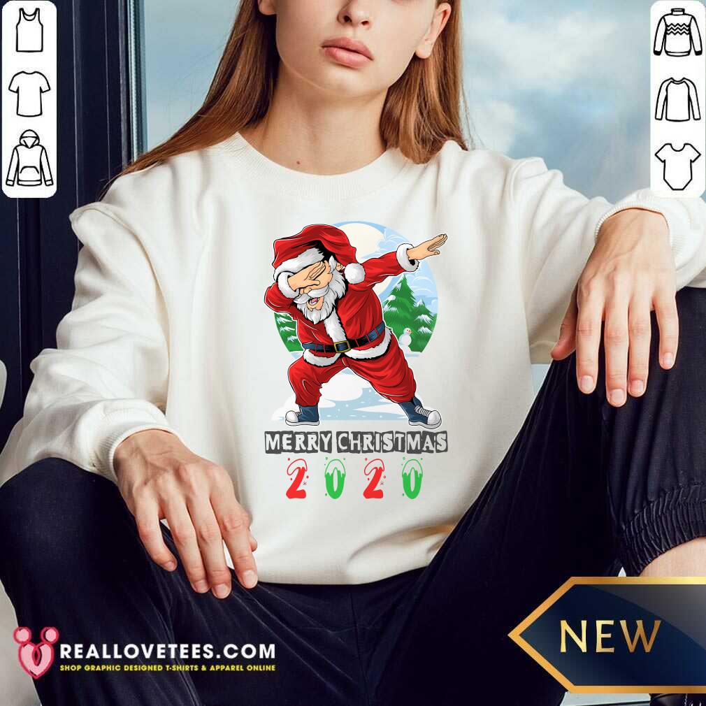Pretty Merry Christmas 2020 Dabbing Santa Claus Shirt - Image 3