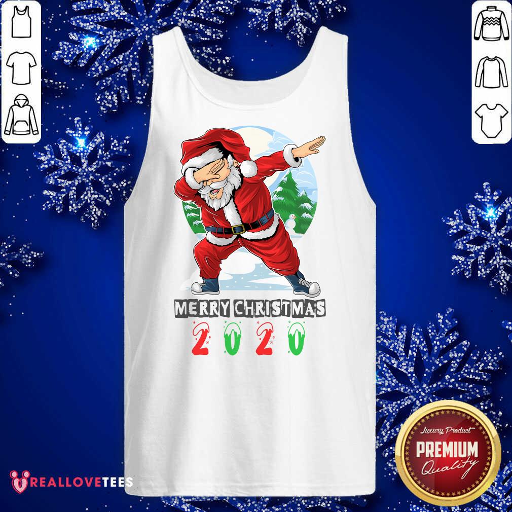 Pretty Merry Christmas 2020 Dabbing Santa Claus Shirt - Image 2