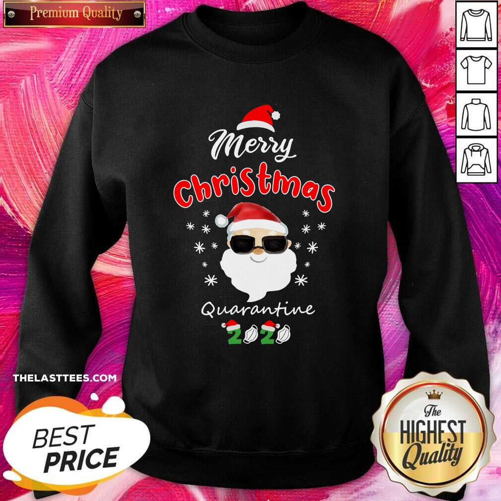 Good Merry Christmas Quarantine Santa Wear Sunglasses 2020 Family Matching Shirt - Image 4