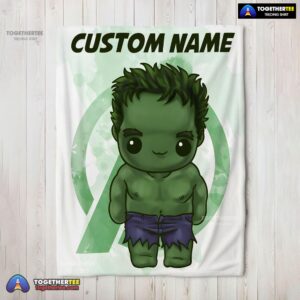 Official Superhero Marvel Avenger Chibi Hulk Blanket Fleece Customized Blanket