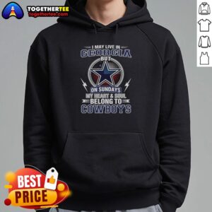 Alternative view of Top Dallas Cowboys NFL I May Live In Georgia On Sundays My Heart And Soul Belong To Cowboys T-Shirt