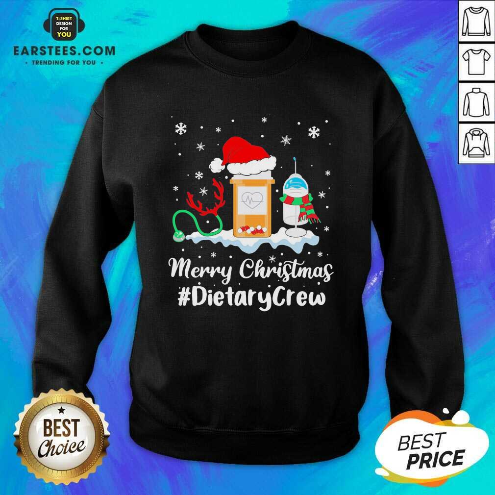 Nice Nurse Santa Vaccine Merry Christmas #Dietary Crew Shirt - Image 5