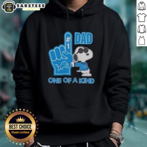 Alternative view of Awesome Detroit Lions X Snoopy Dad One Of A Kind T-Shirt