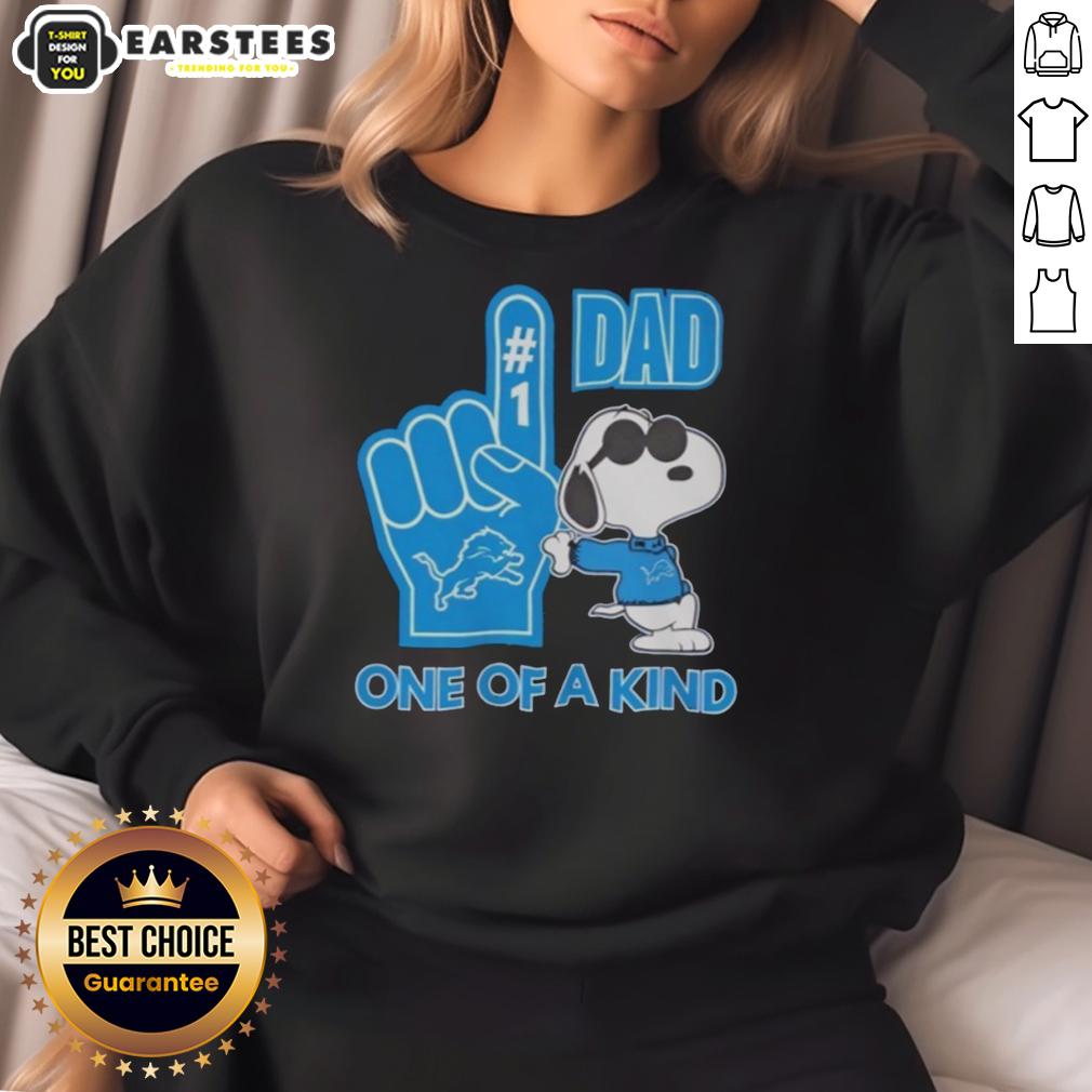 Awesome Detroit Lions X Snoopy Dad One Of A Kind T-Shirt - Image 5