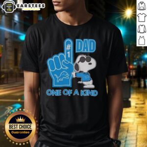 Awesome Detroit Lions X Snoopy Dad One Of A Kind T-Shirt