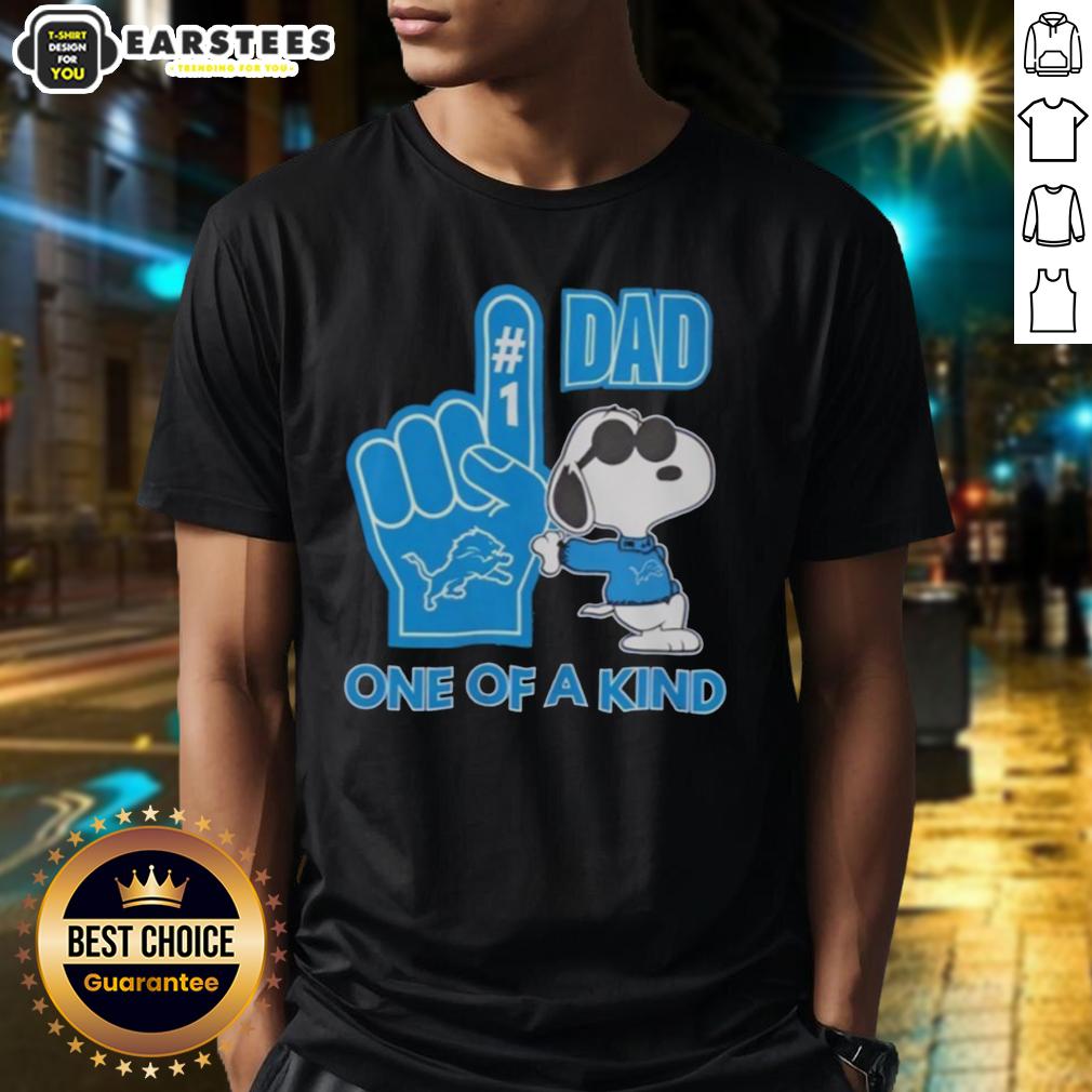Awesome Detroit Lions X Snoopy Dad One Of A Kind T-Shirt