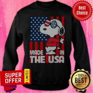 Alternative view of Awesome American Flag Made In The USA Snoopy Shirt