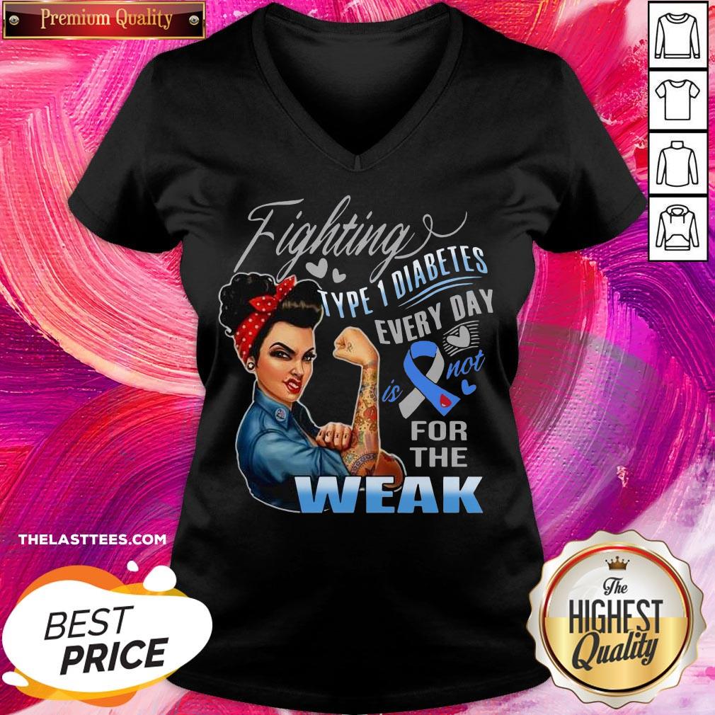 Funny Strong Girl Fighting Type 1 Diabetes Every Day Is Not For The Weak Shirt - Image 5