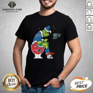 Good The Grinch Buffalo Bills Shit On Toilet New England Patriots Christmas Shirt