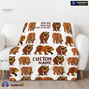 Alternative view of Official Brown Bear Brown Bear Blanket Fleece Customized Blanket