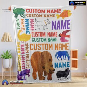 Official Brown Bear Brown Bear What Do You See Gift Blanket Fleece Customized Blanket