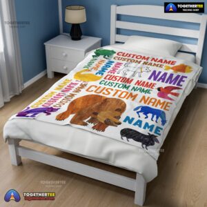 Alternative view of Official Brown Bear Brown Bear What Do You See Gift Blanket Fleece Customized Blanket