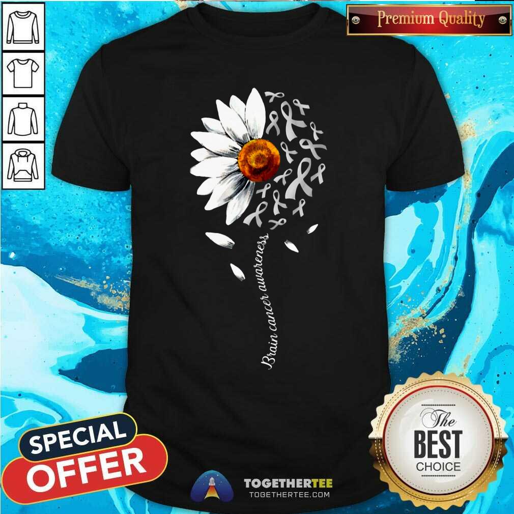 Brain Cancer Awareness Flower Shirt