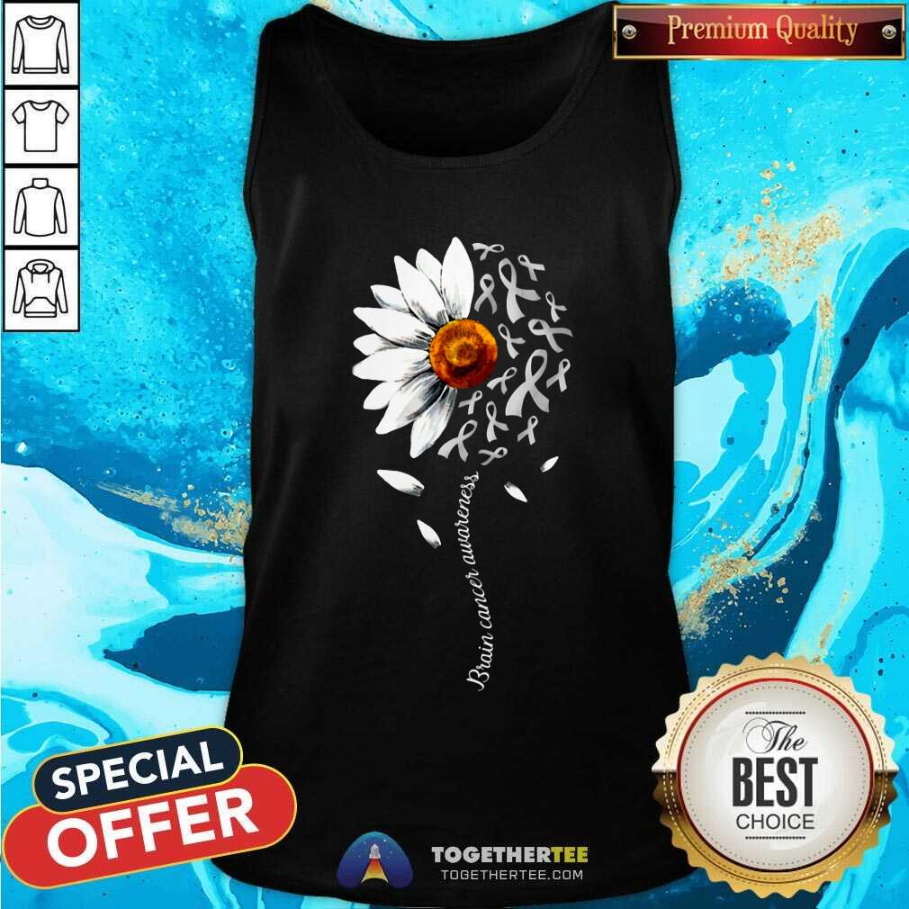 Brain Cancer Awareness Flower Shirt - Image 4