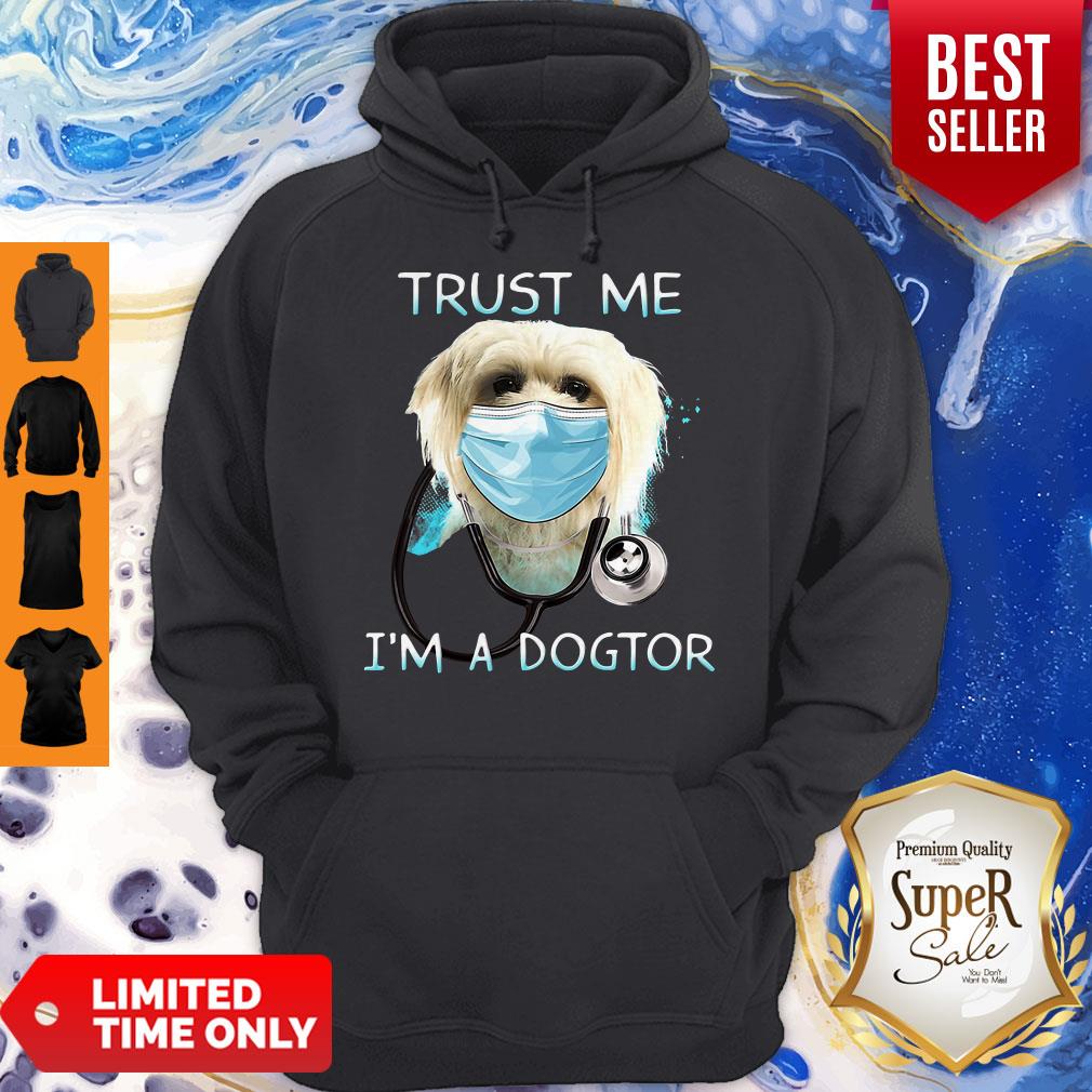 Chinese Crested Dog Face Mask Trust Me I'm A Doctor Shirt - Image 2