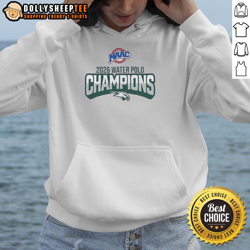 Official Wagner Seahawks MAAC Metro Atlantic Athletic Conference 2026 Water Polo Champions T-Shirt - Image 3
