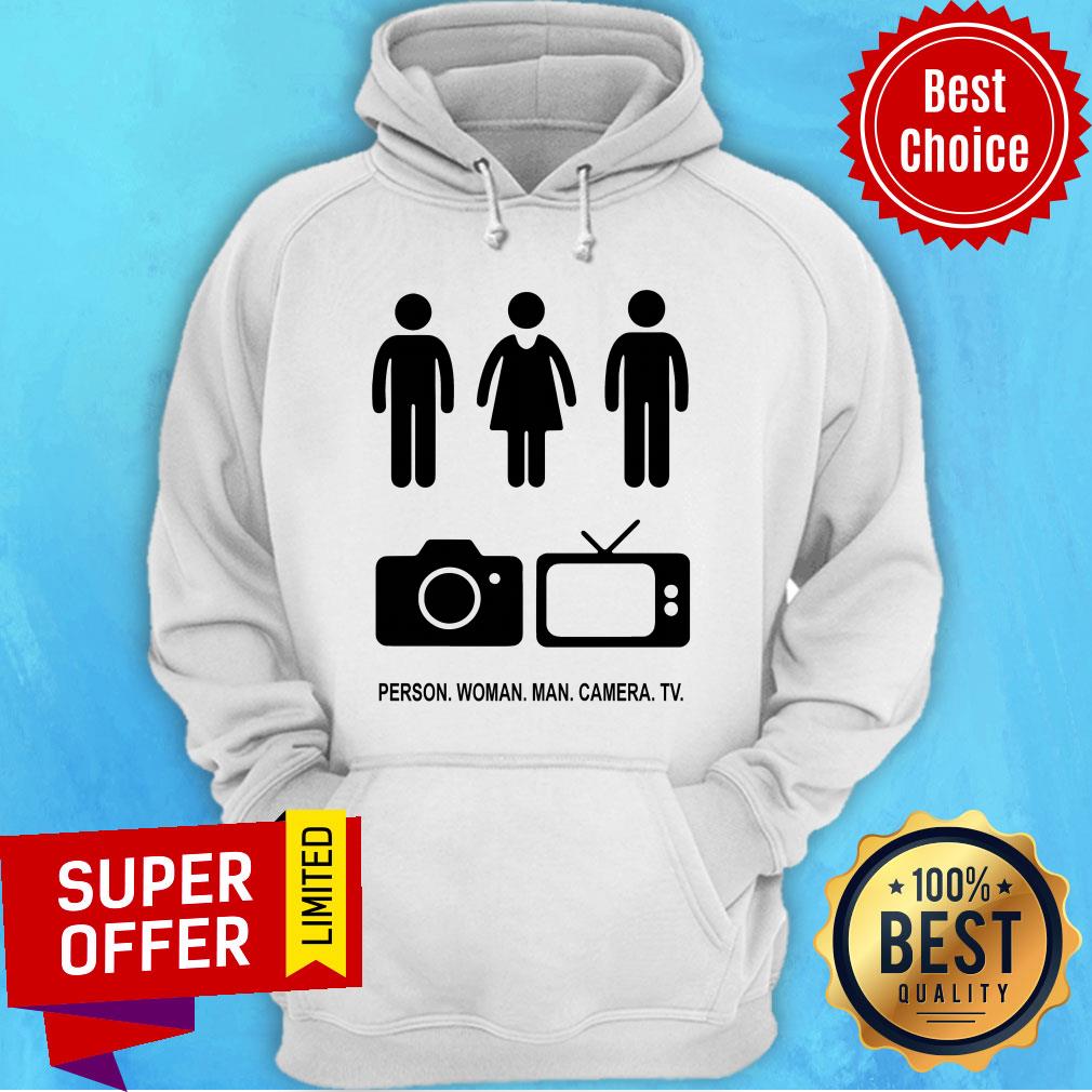 Person Woman Man Camera TV Trump Unisex Grey Cotton Tee Shirt - Image 3