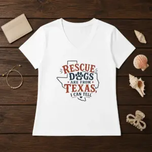 Alternative view of Top Rescue Dogs Are From Texas I Can Tell Shirt