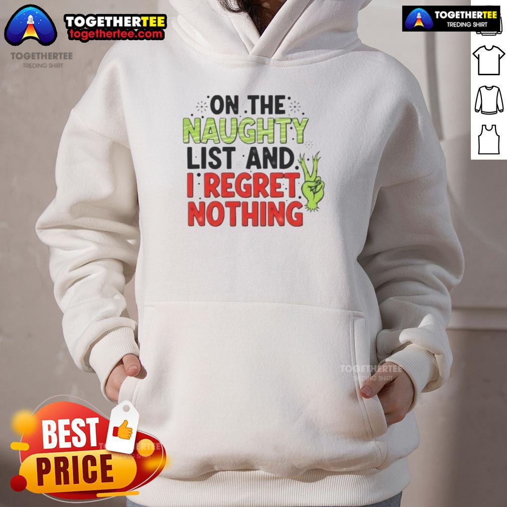 Awesome On The Naughty List And I Regret Nothing T-Shirt - Image 2