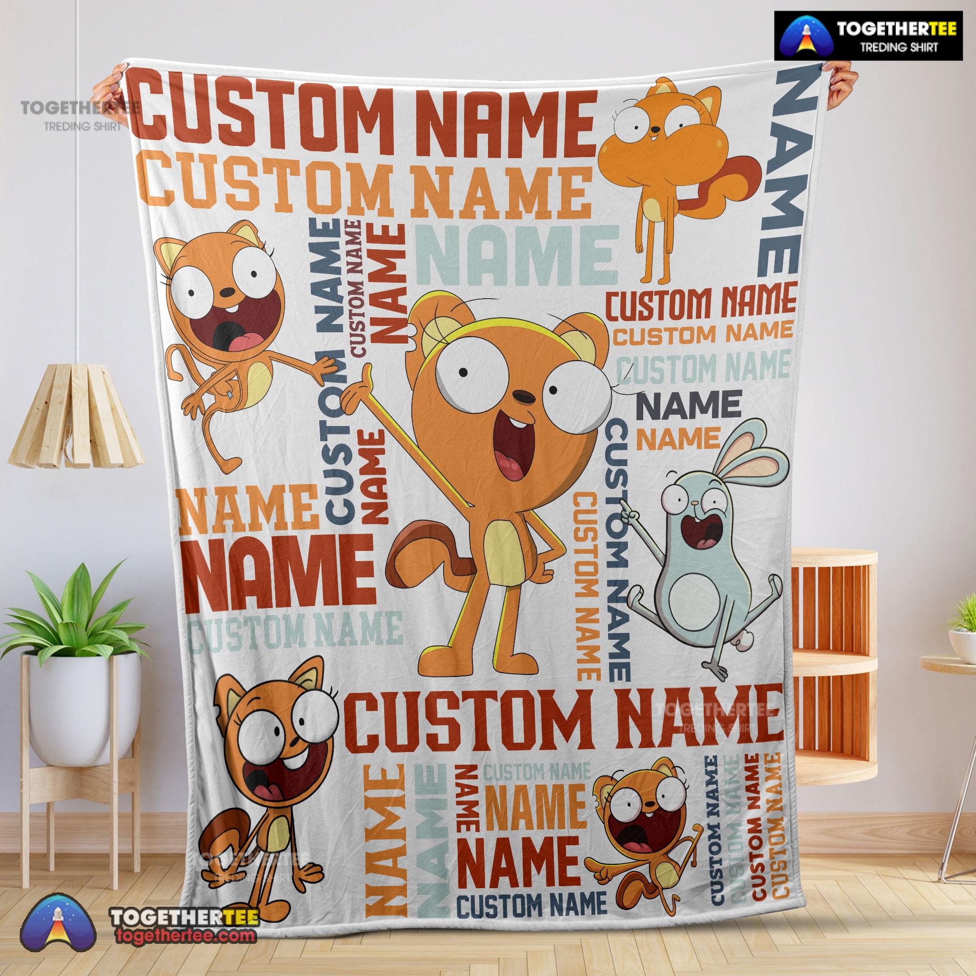 Official Disney Kiff Chatterley & Barry Buns Blanket Fleece Customized Blanket