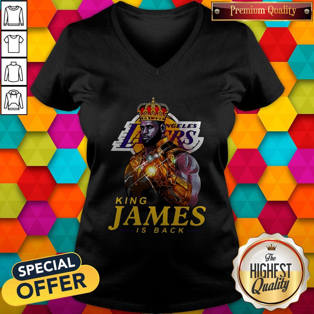 Funny Los Angeles Lakers King James Is Back Shirt - Image 2