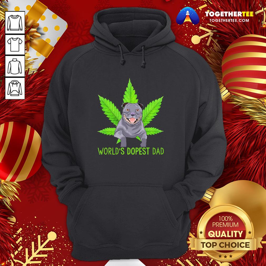 Great Weed Pitbull World’s Dopest Dad Shirt - Image 5