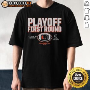 Good Miami Hurricanes CFP Playoff First Round 2025 T-Shirt