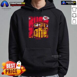 Alternative view of Pretty NFL Rush Zone Cartoon Kansas City Chiefs Football Logo T-Shirt