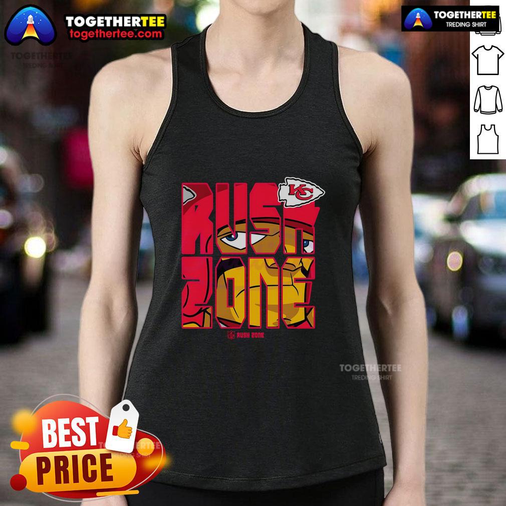 Pretty NFL Rush Zone Cartoon Kansas City Chiefs Football Logo T-Shirt - Image 4
