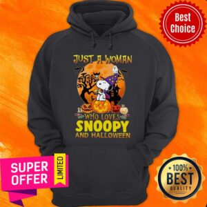Alternative view of Just A Woman Who Loves Snoopy And Halloween Shirt