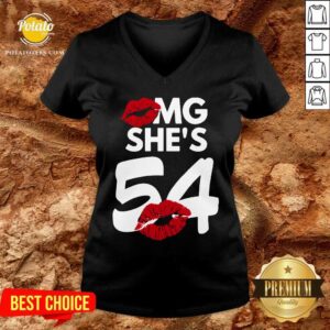 Alternative view of Official Omg She’s 54 Lips Shirt