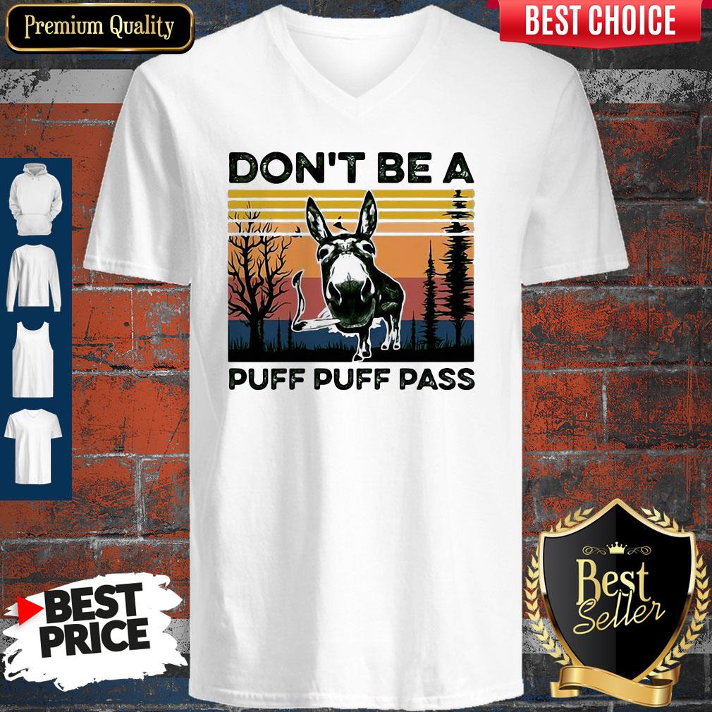 Don't Be A Puff Puff Pass Vintage Shirt - Image 2