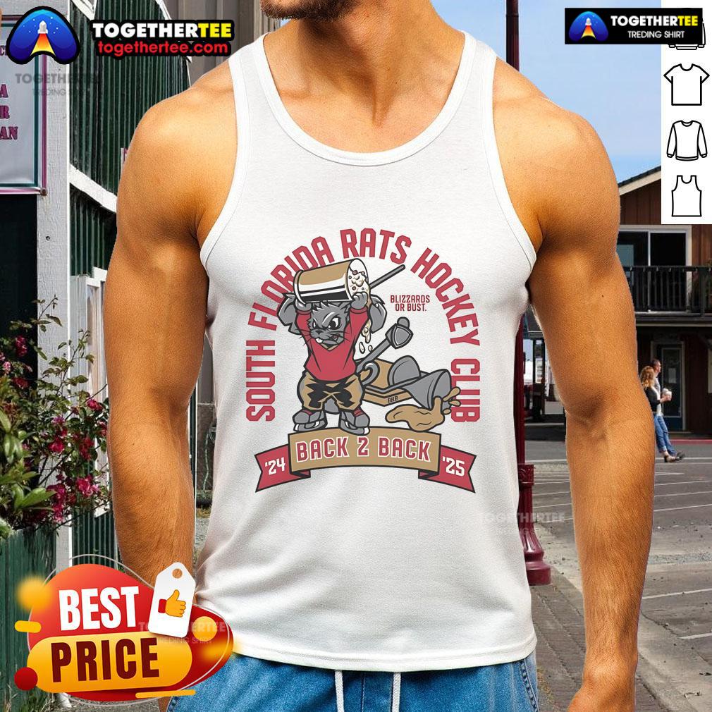 Official South Florida Rats Hockey Club Blizzards Or Buts 2024-2025 Back 2 Back T-Shirt - Image 4